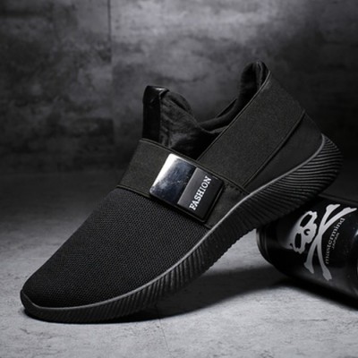 Men's Casual Slip-on Sports Sneakers - BLACK